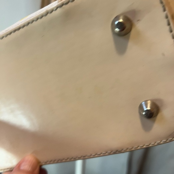 Dooney & Bourke Cream Shoulder Bag with Leather Trim - Picture 9 of 16